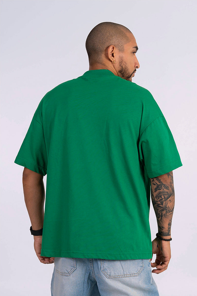 Camiseta regular básica verde