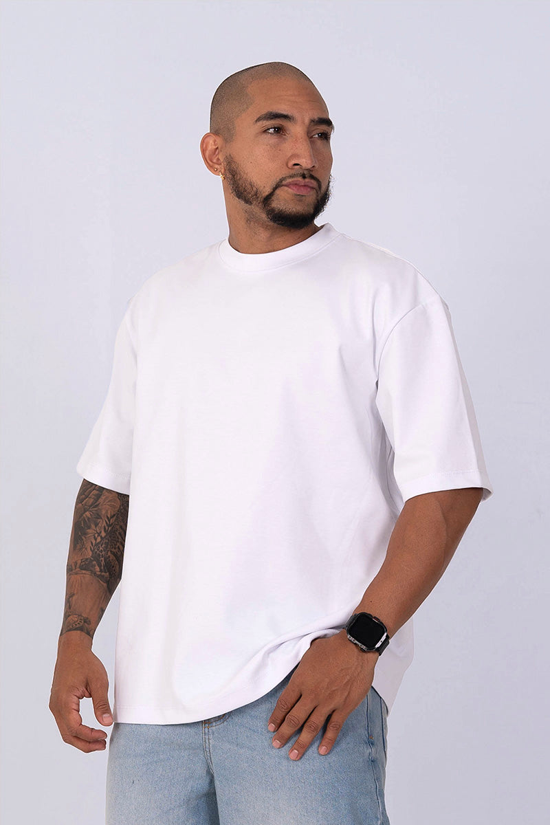 Camiseta básica oversize blanca