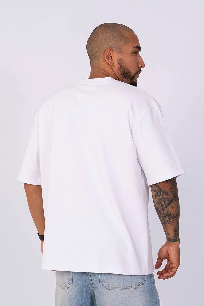 Camiseta básica oversize blanca
