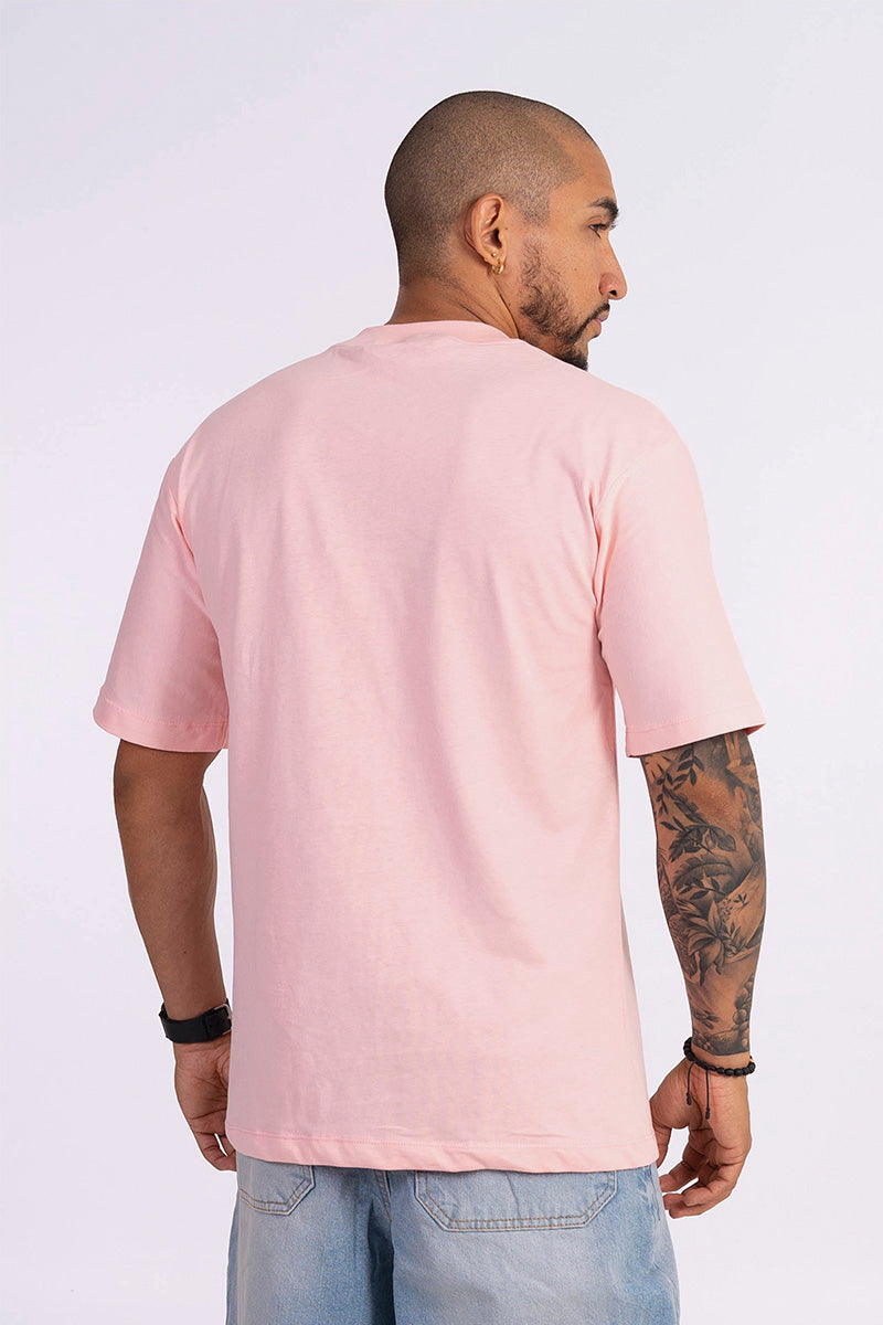 Camiseta regular básica rosada