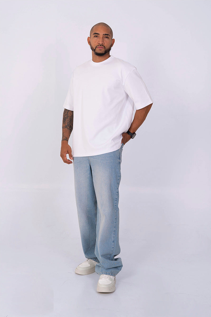 Camiseta básica oversize blanca