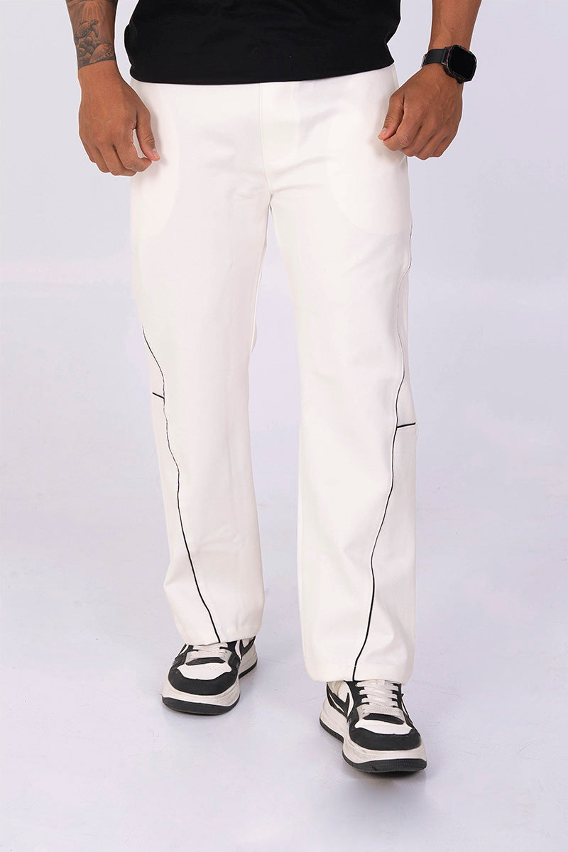 Pantalón marsellesa corte blanco