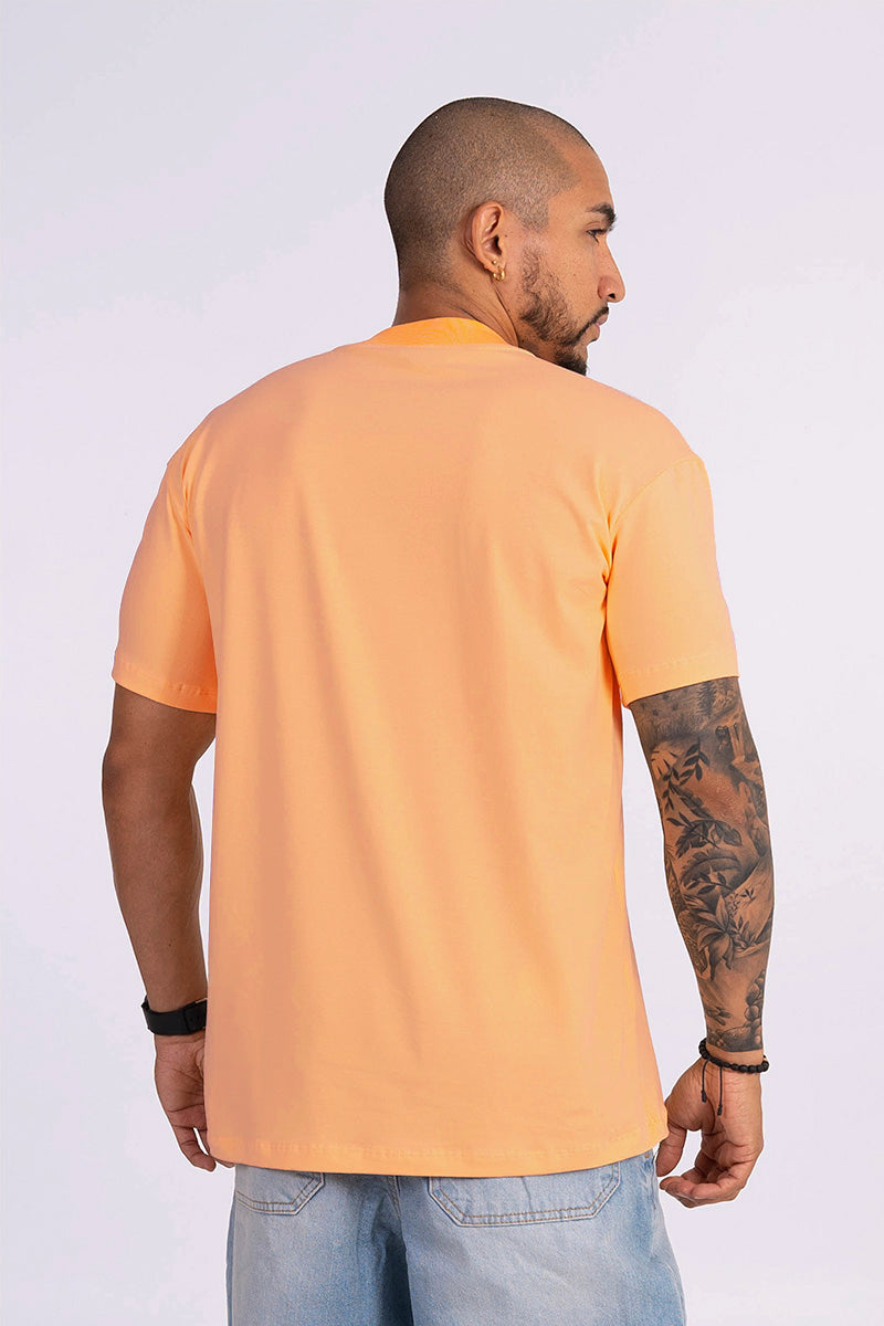 Camiseta regular básica naranja