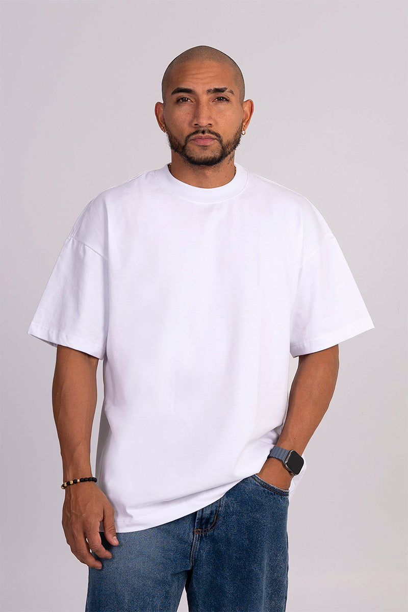 Camiseta oversize lisa blanca