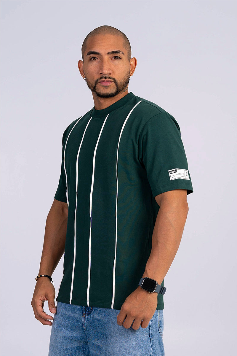 Camiseta regular corte verde