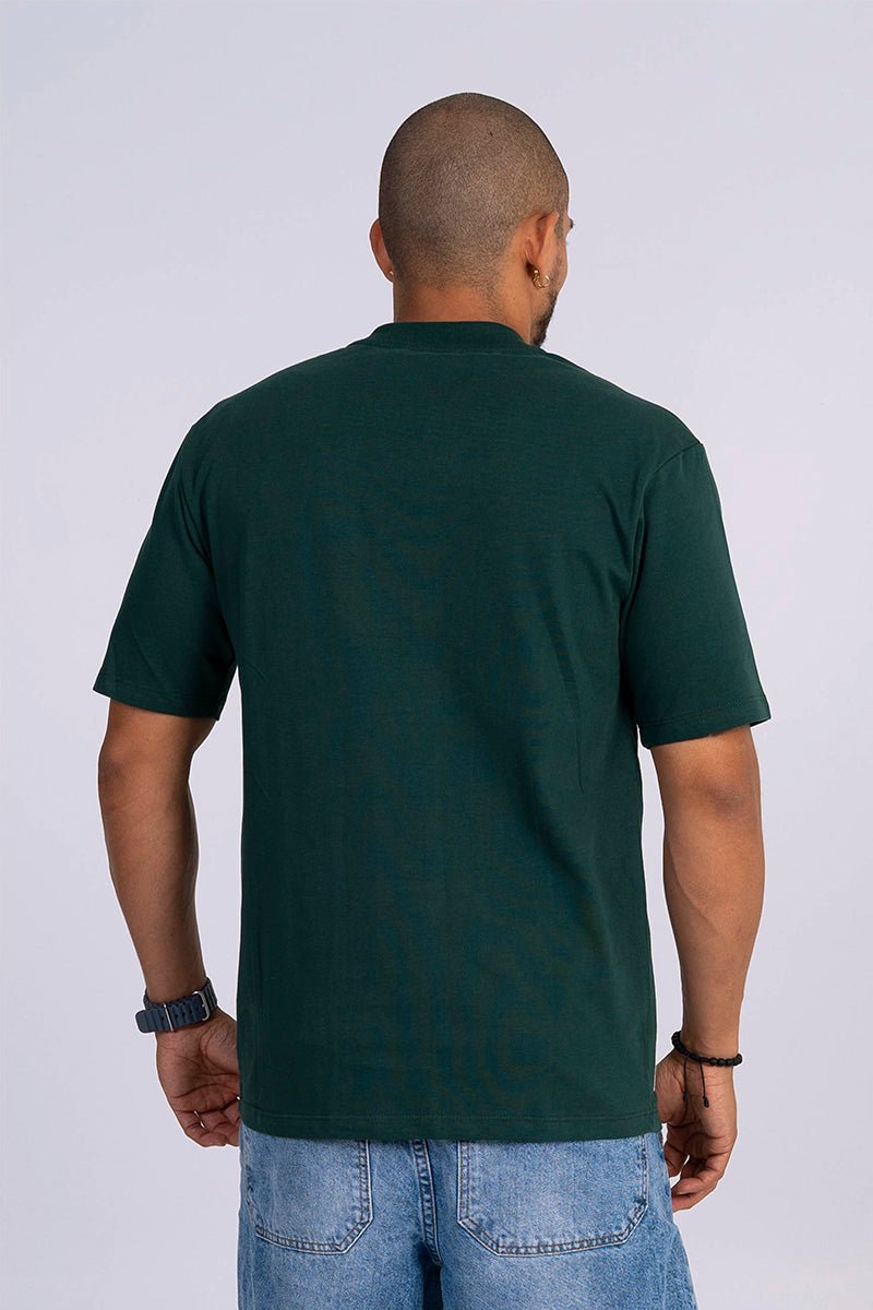 Camiseta regular corte verde