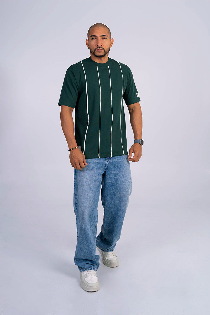 Camiseta regular corte verde