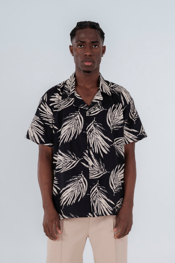 Camisa moda hoja hueso