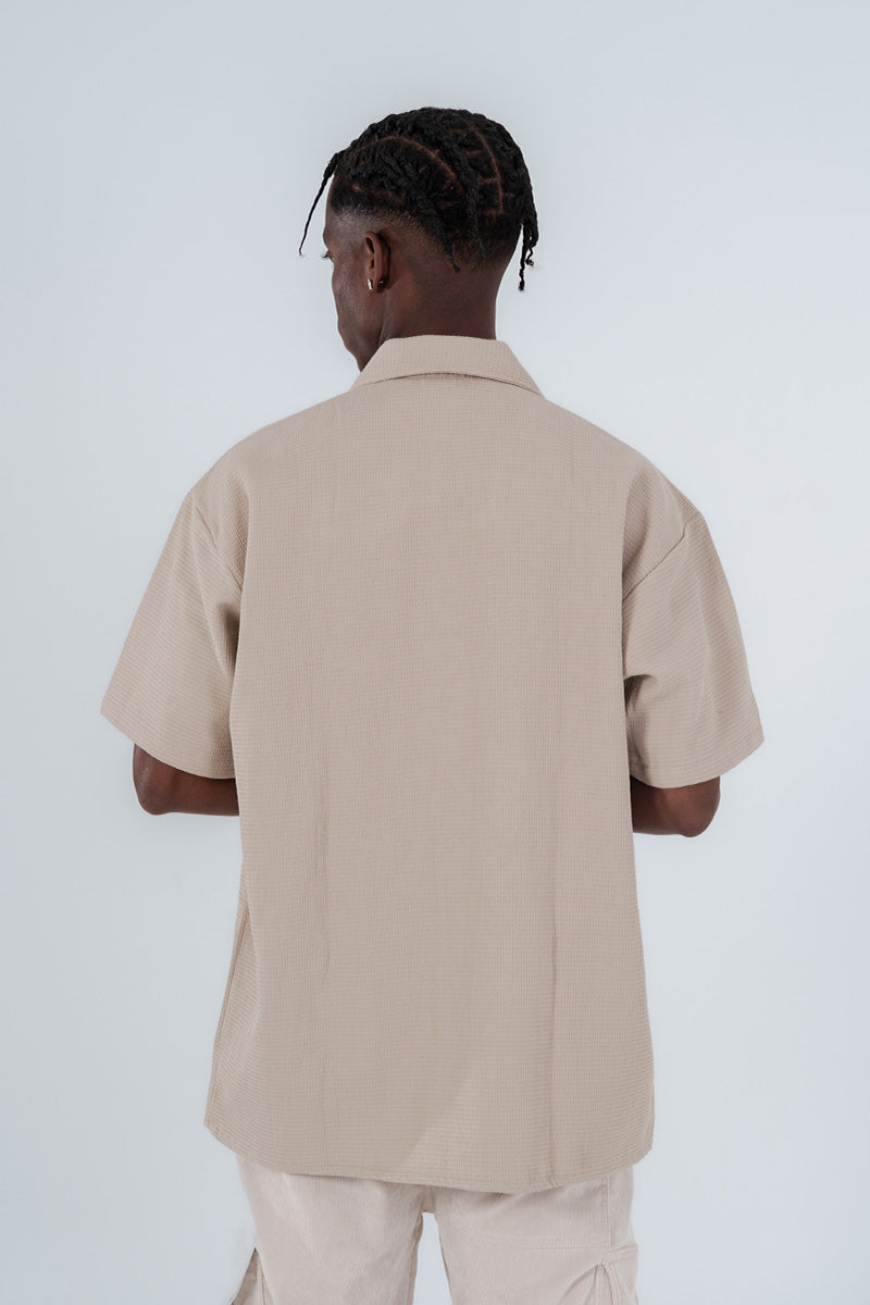 Camisa textura muralla caqui