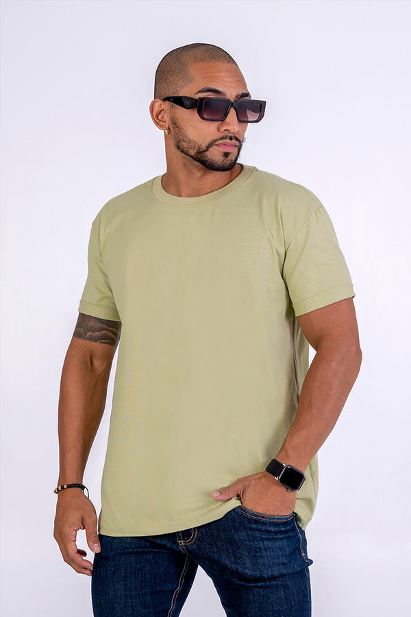 Camiseta básica one verde pistacho