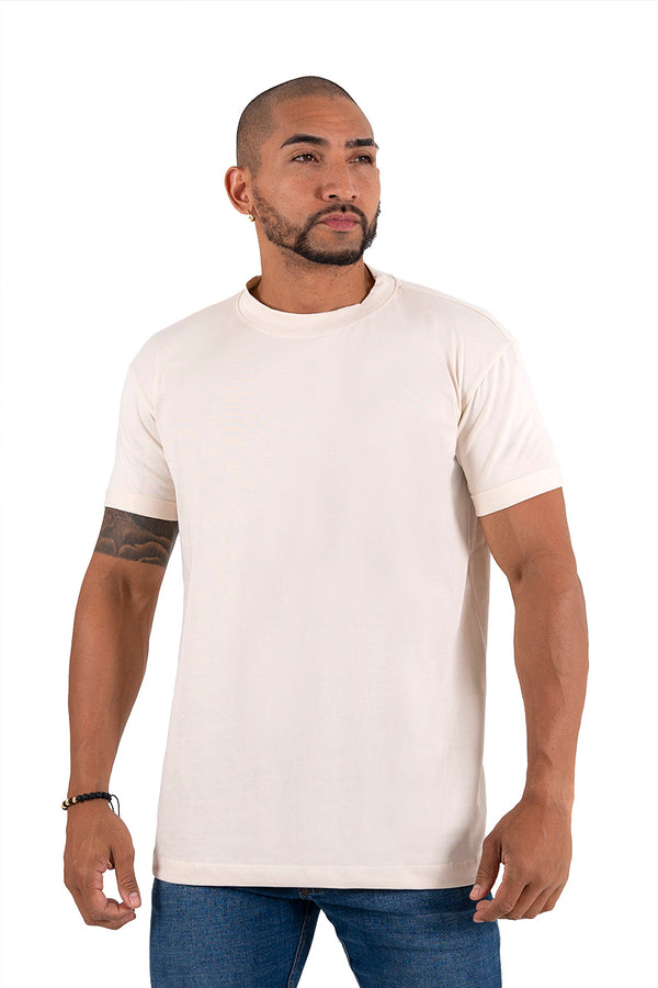 Camiseta básica one beige