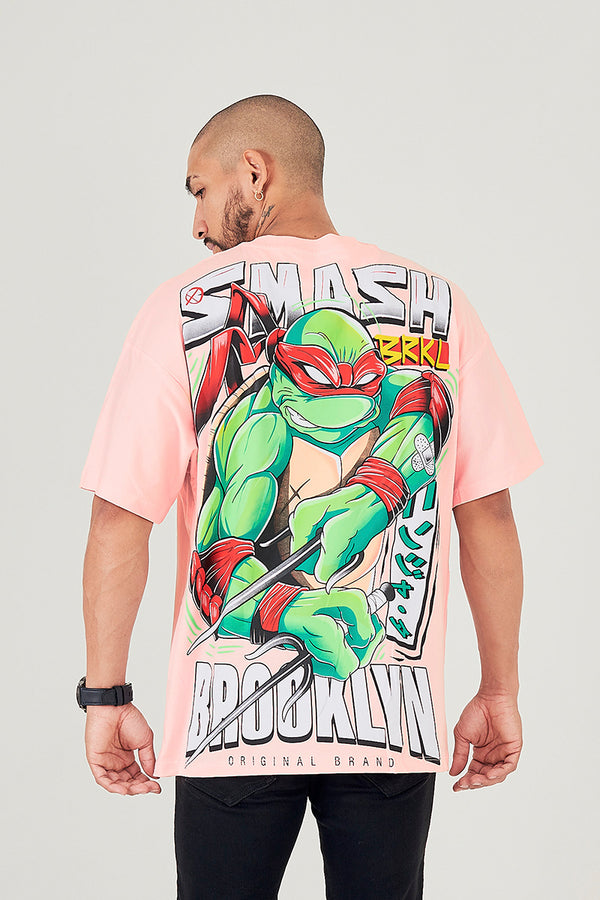 Camiseta oversize smash pink