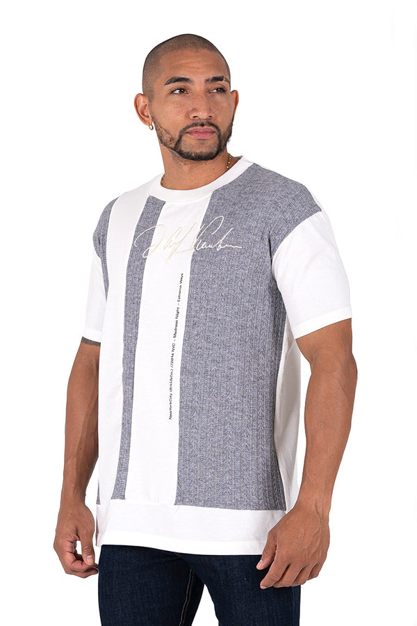 Camiseta corte burda gris