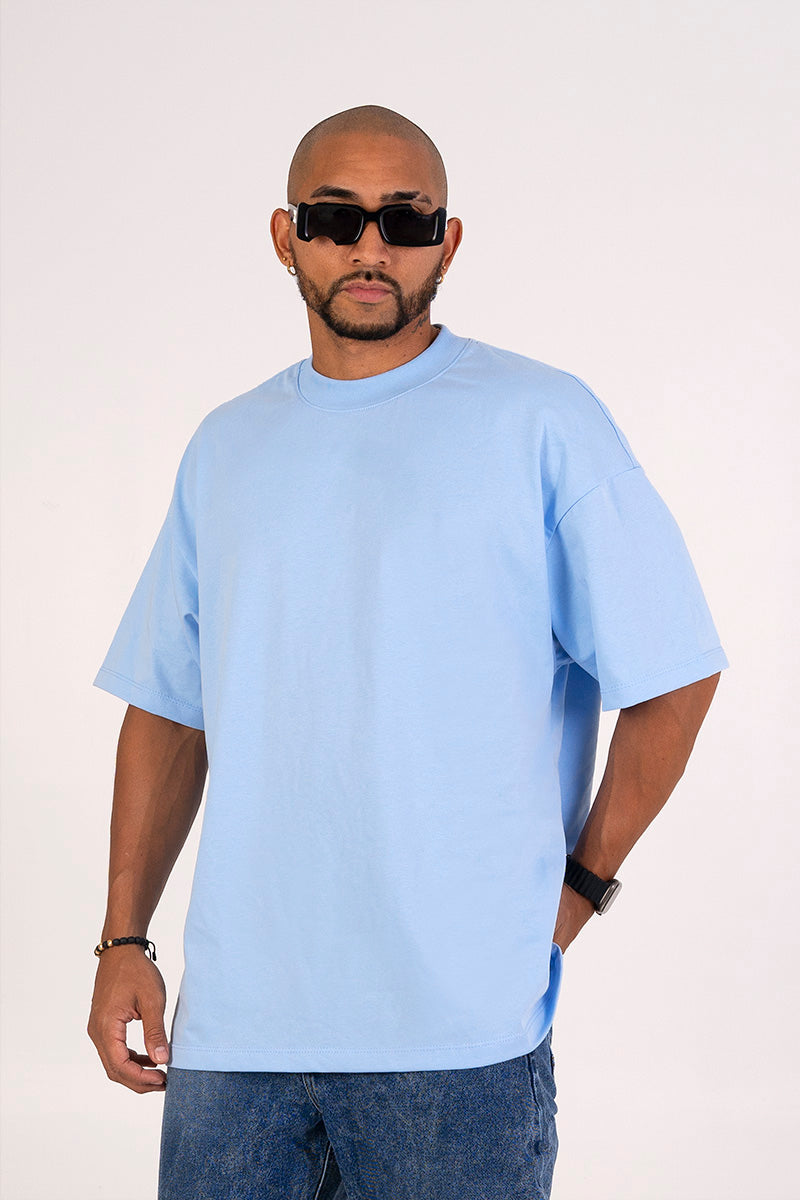 Camiseta oversize azul cielo