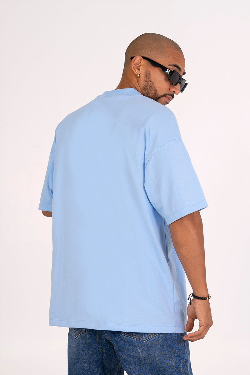 Camiseta oversize azul cielo
