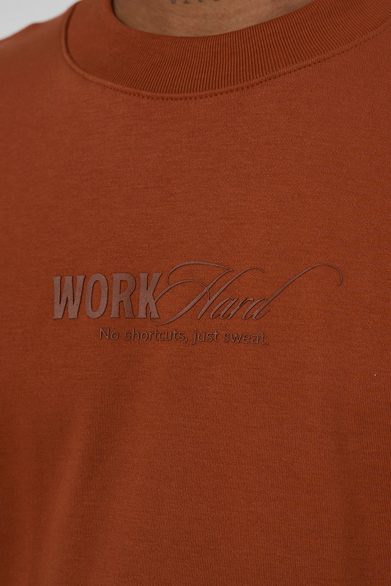 Camiseta oversize work hard