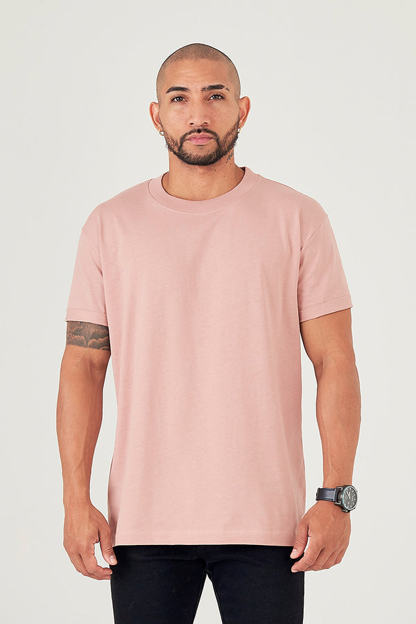 Camiseta básica regular palo de rosa