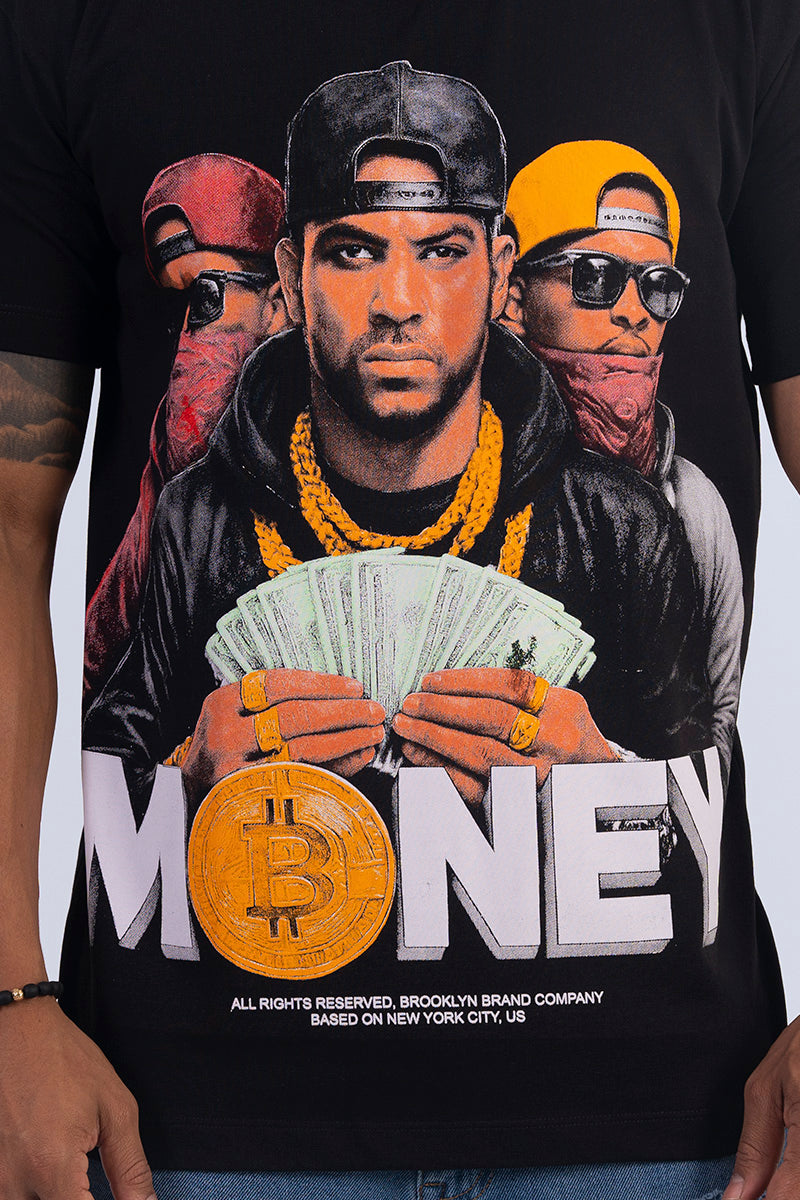 Camiseta regular money hustle