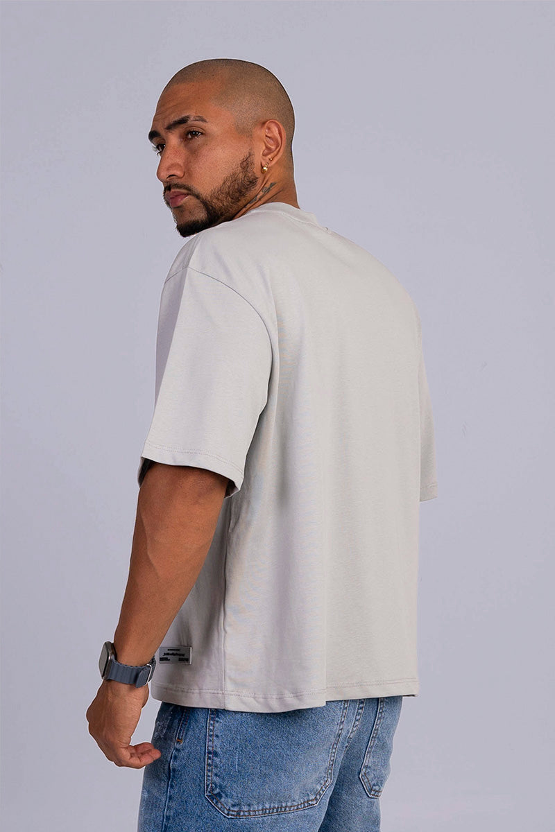 Camiseta boxy fit algodón york gray
