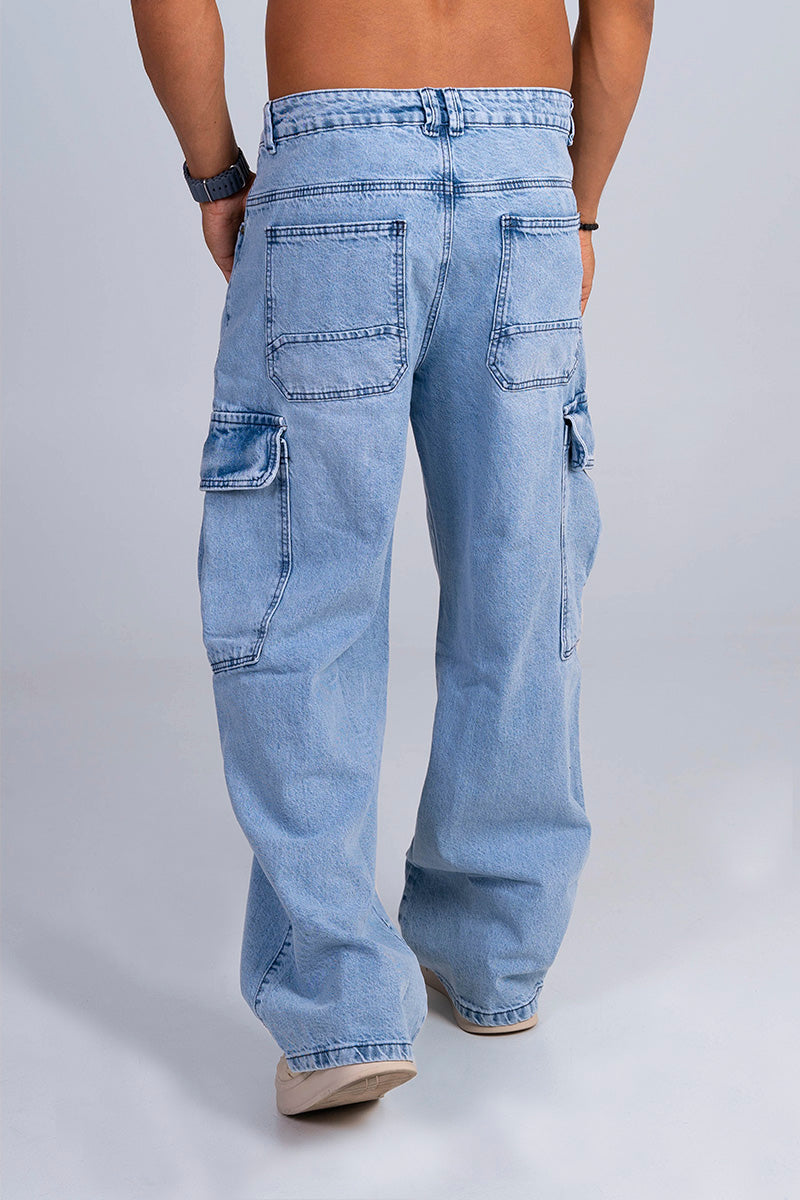 Jean cargo retro flex