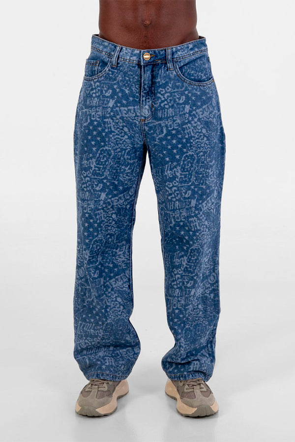 Jean relaxed fit lettering