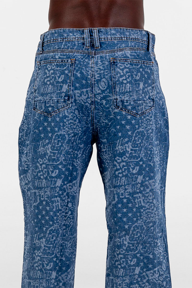 Jean relaxed fit lettering
