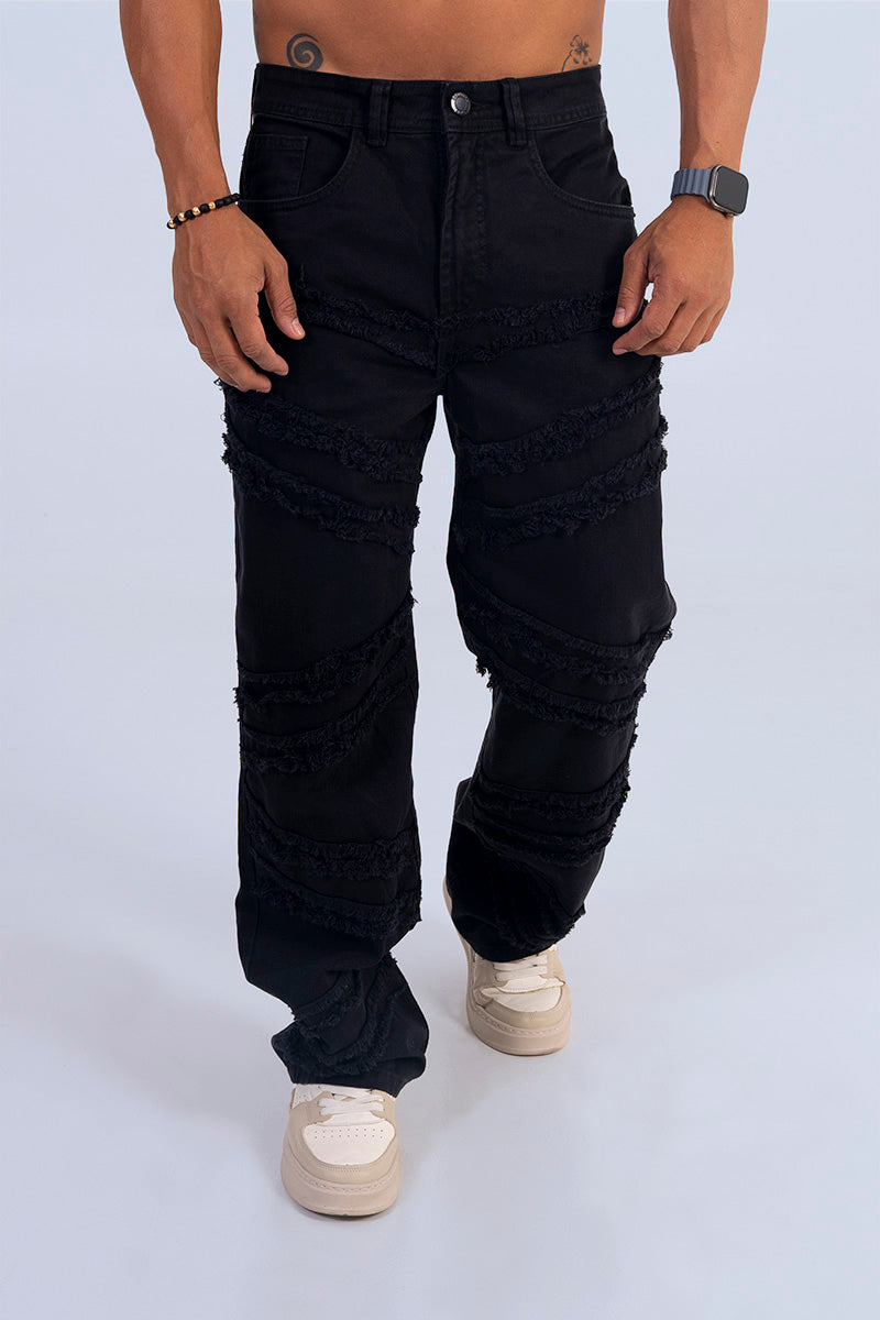 Jean ancho ripplex black