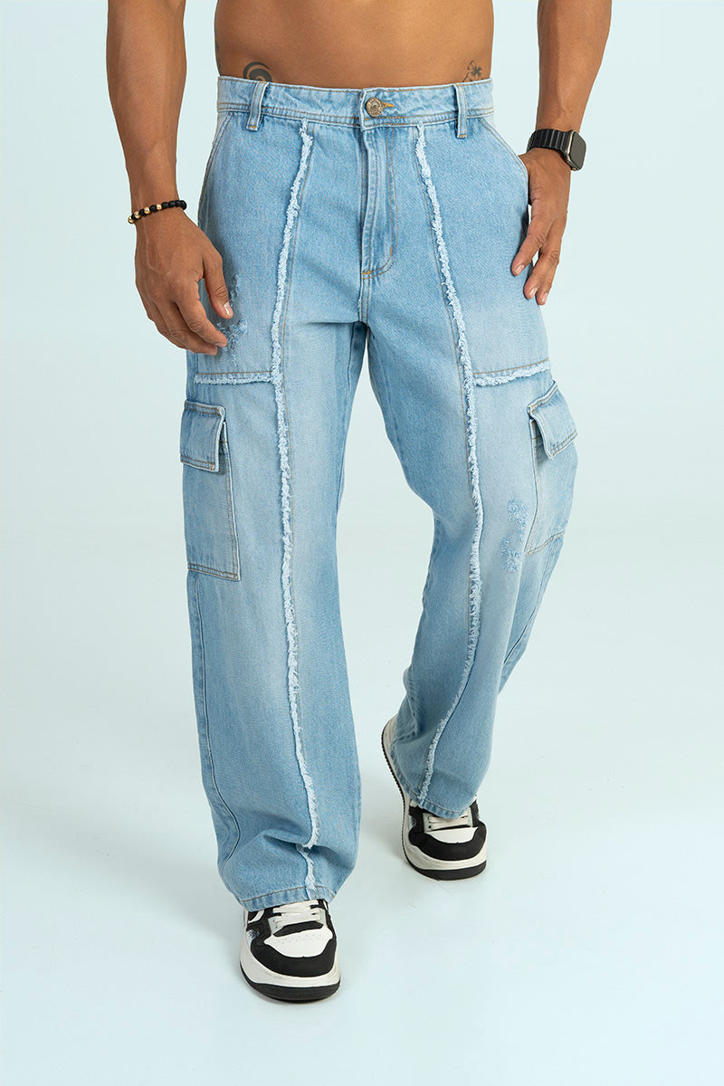 Jean cargo urban denim
