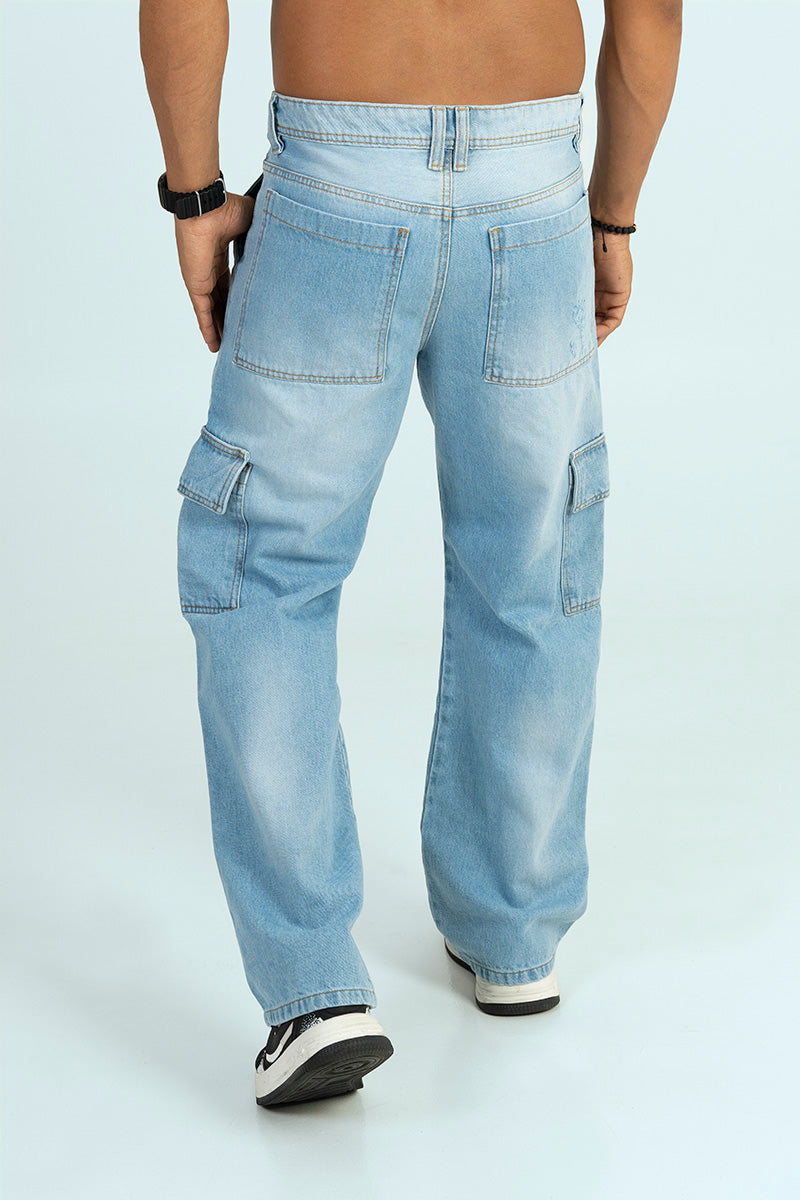 Jean cargo urban denim