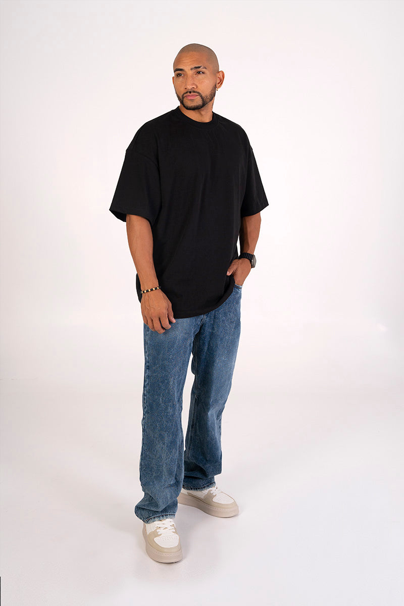 Camiseta oversize negro carbón