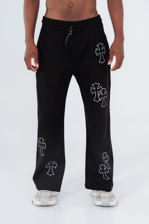 Pantalón estampado cruz