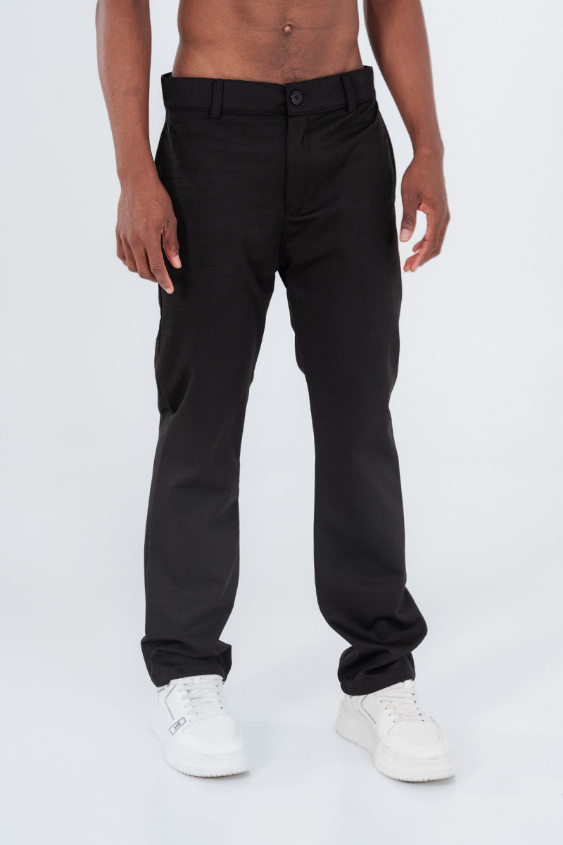 Pantalon textura negro