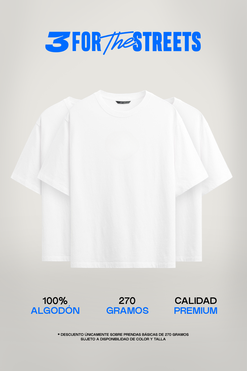 Pack x3 Oversize Blanca