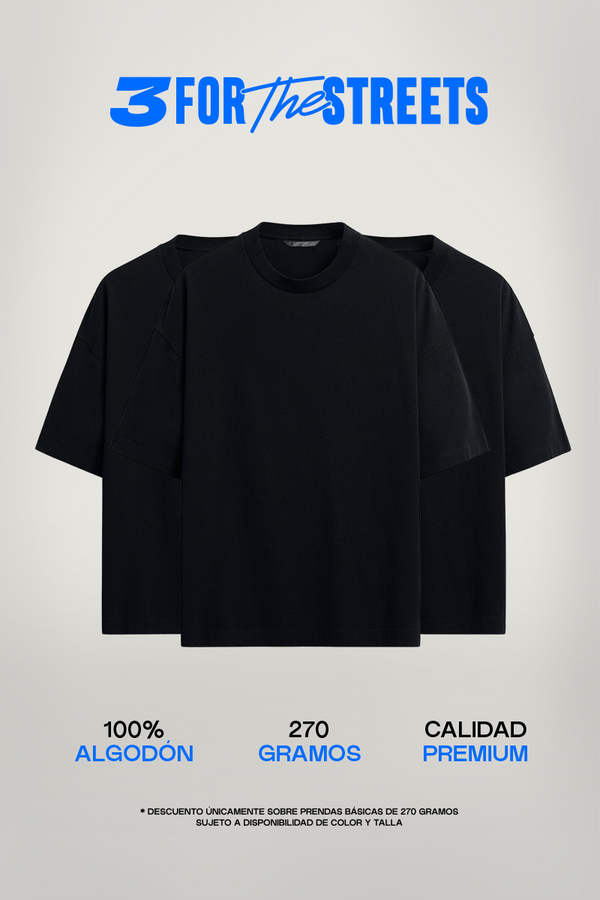Pack x3 Oversize Negra