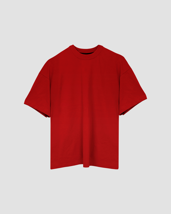 Camiseta oversize rojo carmesí