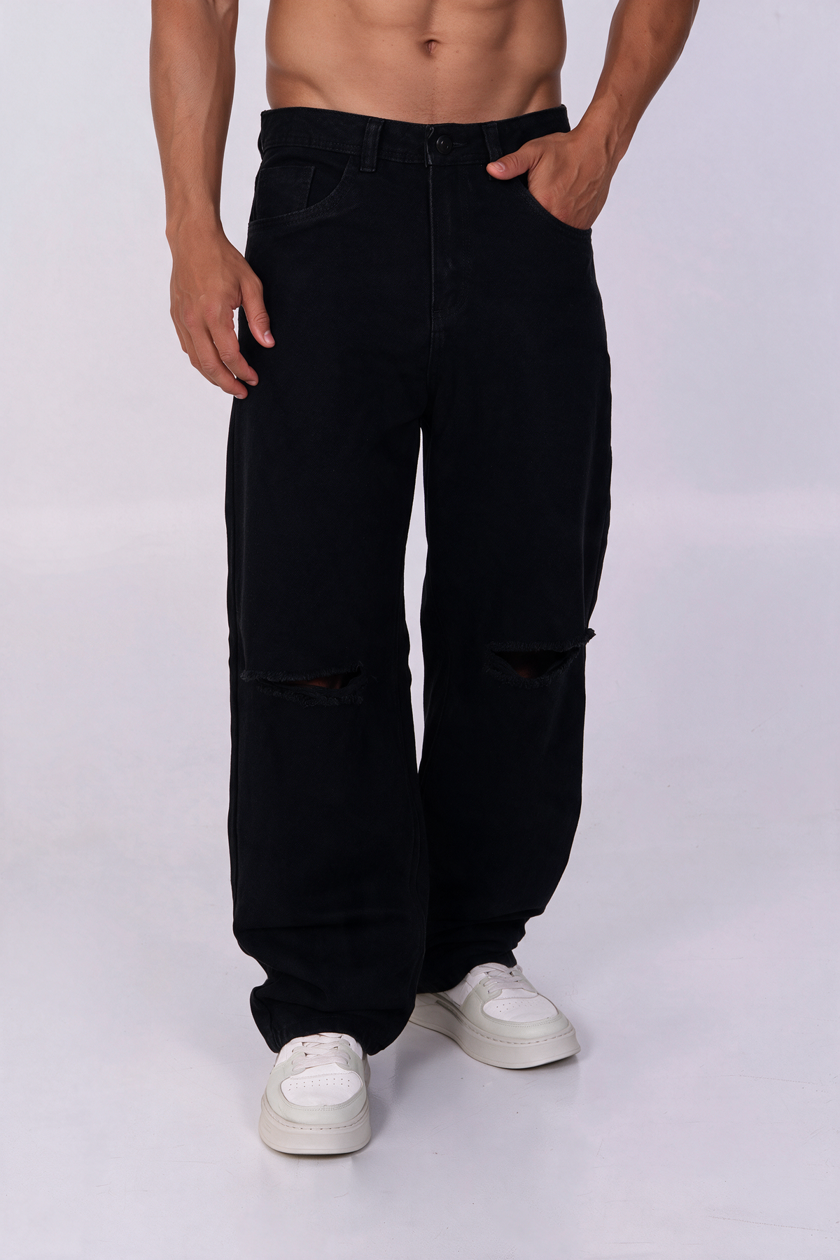 Jean baggy black brkl