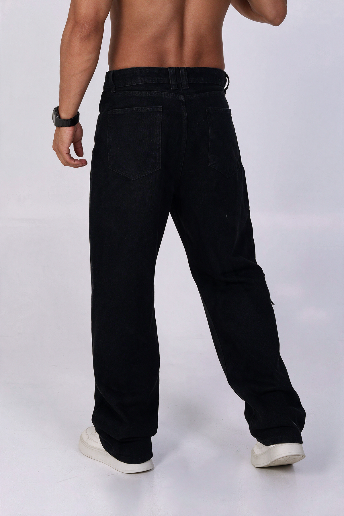 Jean baggy black brkl