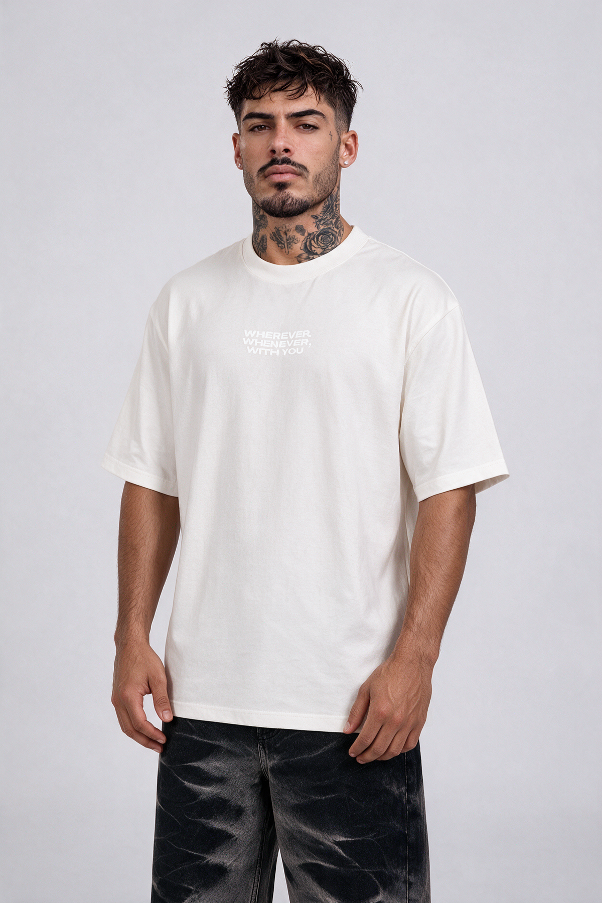 Camiseta oversize wherever