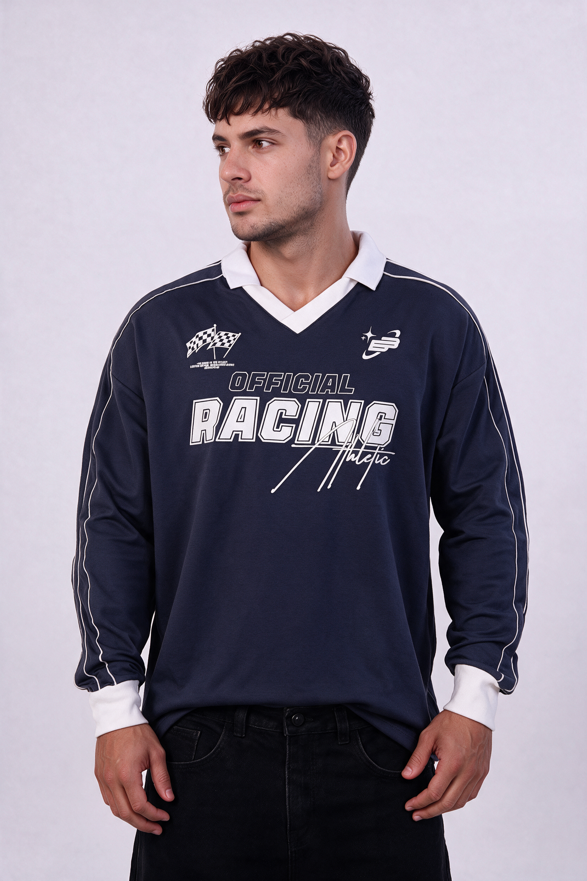 Polo manga larga racing