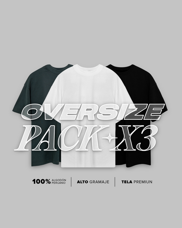 Pack X3 Camisetas oversize basics