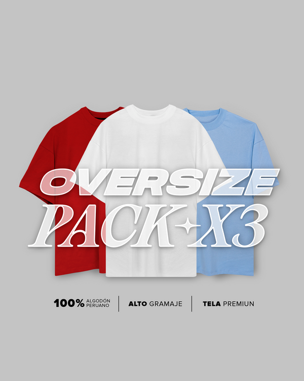 PACK X3 Camisetas oversize colors